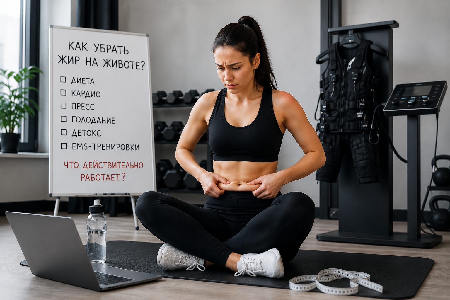 убрать живот с помощью EMS
